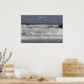 Kalenderposter met oceaan golven poster (Keuken)