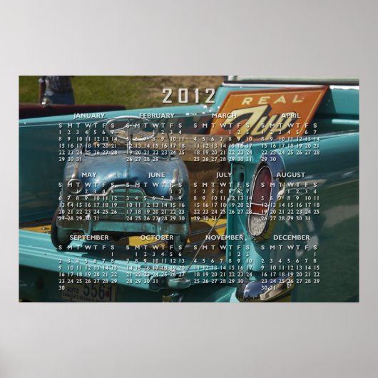 Kalenderposter met vintage speelgoed poster (Voorkant)