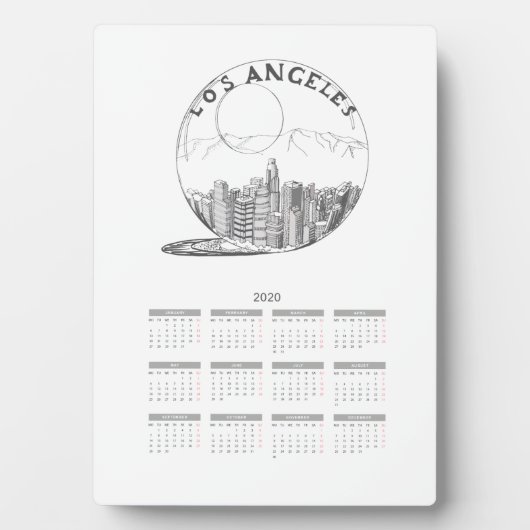 Kalenderreis naar de stad — Volledig jaar 2020 Fotoplaat (voorkant)