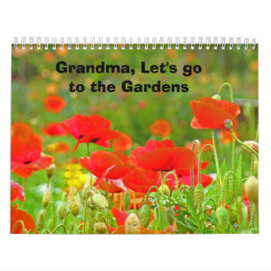 Kalenders Oma Laten we naar de tuinen gaan Bloemen Kalender