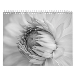 Kalenders voor zwarte en witte bloemen kalender