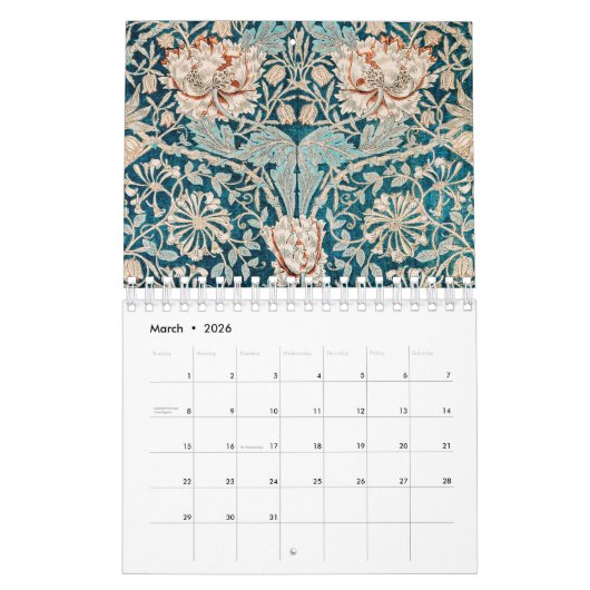 KALENDERS : WILLIAM MORRIS - DESIGN KALENDER (Mar 2026)