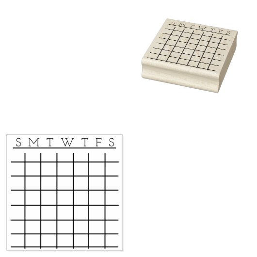 kalenderstempel. rubberstempel (Gestempeld)