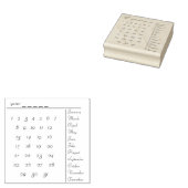 kalenderstempel rubberstempel (Gestempeld)