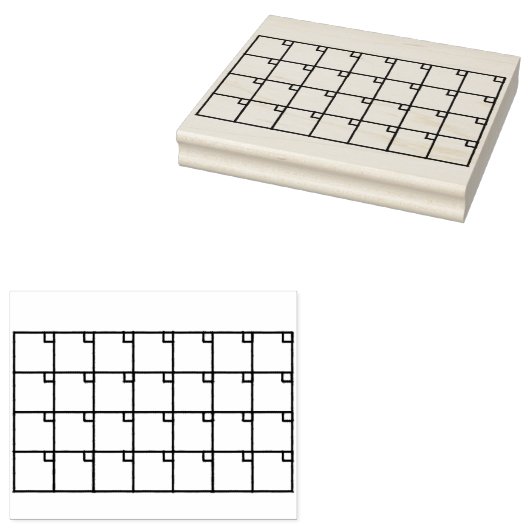 Kalenderstempel van Bullet Journal Rubberstempel (Gestempeld)