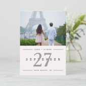 Kalenderstijl Big Date Photo Save the Date Kaart (Staand voorkant)