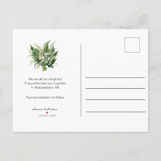 Kalenderstijl bruiloft Bewaar de datum mei Aankondigingskaart (Achterkant)