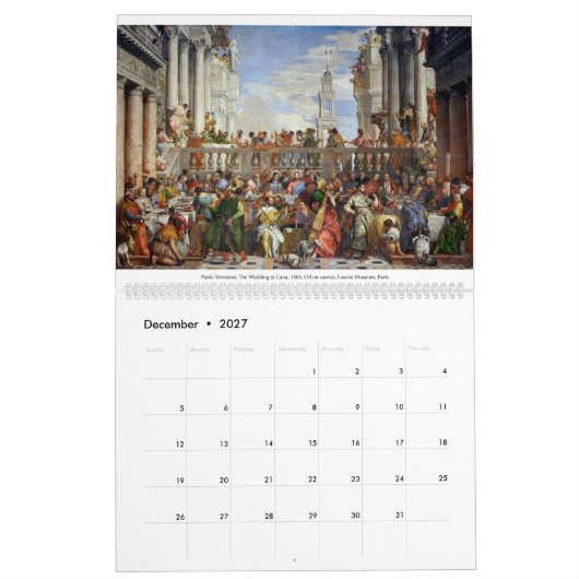 Kalenderstukken van kunst kalender (Dec 2027)