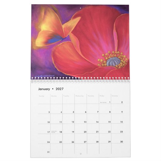 Kalendervlieg schilderen 2011 kalender (Jan 2027)