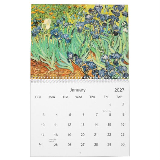 Kalenderwereldberoemde schilderijen kalender (Jan 2027)