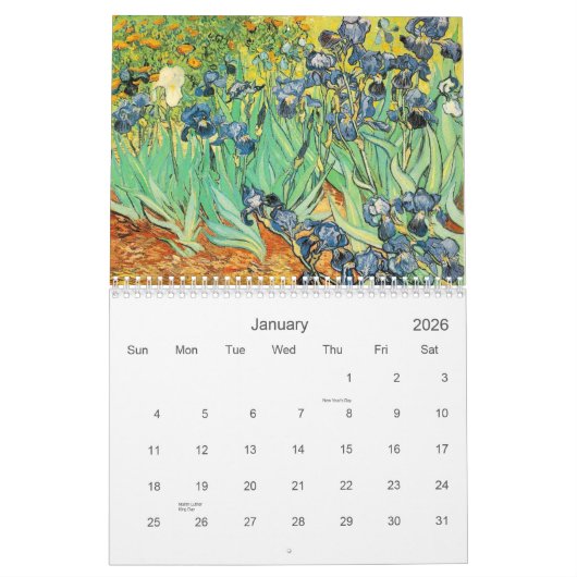 Kalenderwereldberoemde schilderijen kalender (Jan 2026)