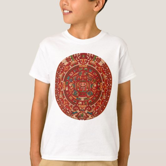 Kalenderwiel Mayan (Aztec) T-shirt (Voorkant)