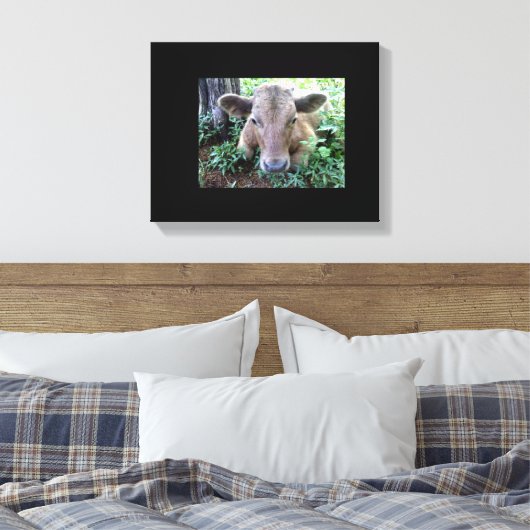 Kalf 1 uitgerekte canvas Print (Insitu (Slaapkamer))