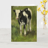 Kalf, gevlekt zwart en wit | Geo Poggenbeek Kaart (Gele Bloem)