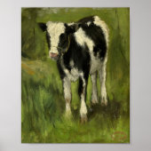 Kalf, gevlekt zwart en wit | Geo Poggenbeek Poster (Voorkant)