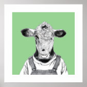 Kalf in Dungaree (Moegi) Poster (Voorkant)