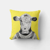 Kalf in Dungaree (Retro Yellow) Kussen (Voorkant)