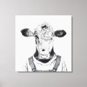 Kalf in Dungaree (Sneeuw) Canvas Afdruk (Voorkant)