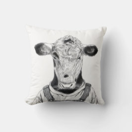 Kalf in Dungaree (Sneeuw) Kussen