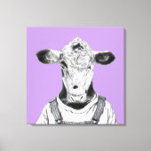 Kalf in Dungaree (Sumire) Canvas Afdruk (Voorkant)