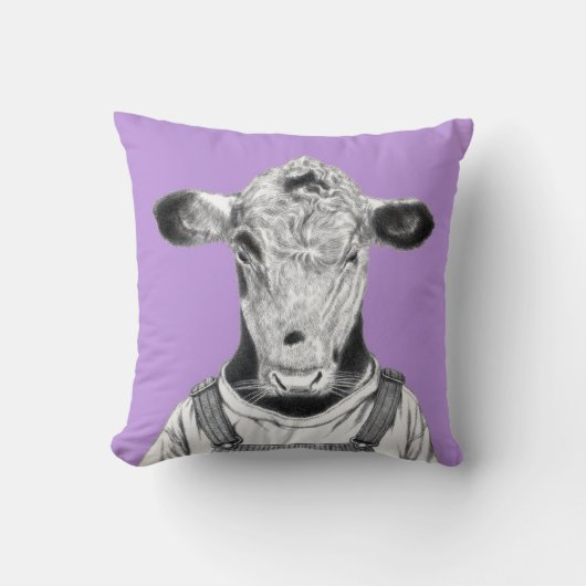 Kalf in Dungaree (Sumire) Kussen (Voorkant)