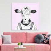 Kalf in Dungaree (Ume) Canvas Afdruk (Insitu (Woonkamer))