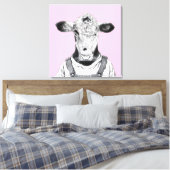 Kalf in Dungaree (Ume) Canvas Afdruk (Insitu (Slaapkamer))