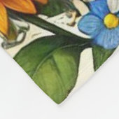 Kalf in een levendige bloementuin en Butterfly Won Fleece Deken (Hoek)