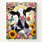 Kalf in een levendige bloementuin en Butterfly Won Notitieboek (Achterkant)