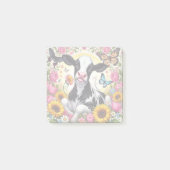 Kalf in een levendige bloementuin en Butterfly Won Post-it® Notes (Voorkant)