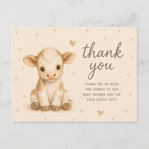 Kalf Kalfje Baby Shower Bedankt Briefkaart