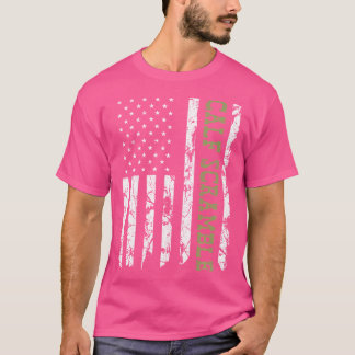 Kalf krioelt Amerikaanse vlag Patriottische Rodeo T-shirt