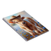 Kalf met cowboy Pet in weiland Notitieboek (Rechterzijde)