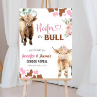 Kalf of Stier Geslacht Onthulling Welkom Bord
