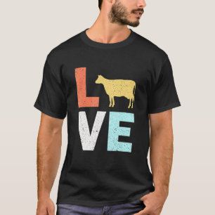 Kalf Vintage Liefde Koe Wagyu Veestal Eigenaar Boe T-shirt