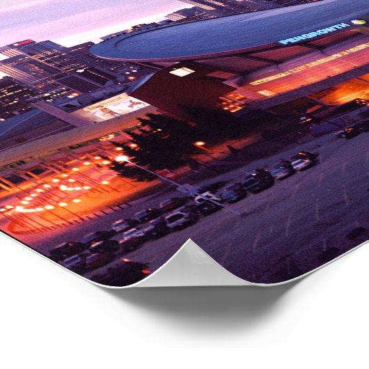 Kalgary tijdens zonsondergang poster (Hoek)