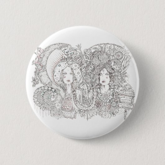 kali en guadalupe ronde button 5,7 cm (Voorkant)