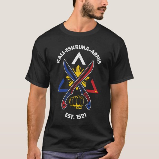 Kali eskrima arnis filipino vechtkunst t-shirt (Voorkant)