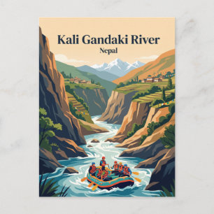 Kali Gandaki Rivier White Water Rafting Nepal Briefkaart
