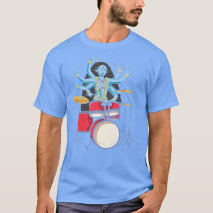 Kali Goddess die Drums speelt - Rock Music Band Dr T-shirt