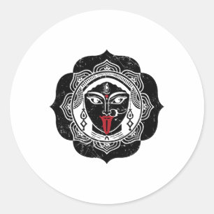Kali Hindoe Godin Indiaase Heilige Yoga Puja K Ronde Sticker