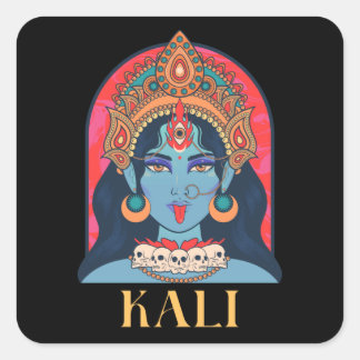kali hindu goddelijkheid vierkante sticker