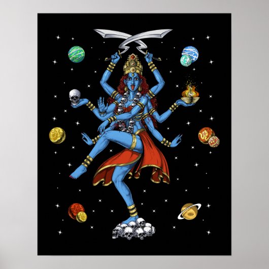 Kali Hindu Goddess Poster (Voorkant)