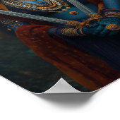 Kali Hindu Godin Portret Schilderen Dark Fantasy Poster (Hoek)