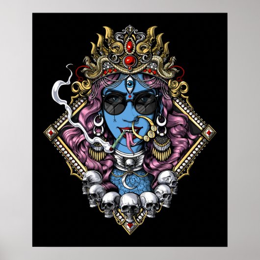 Kali Hinduism Goddess Poster (Voorkant)