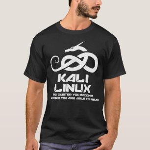Kali Linu met Dragon en Slogan T-shirt