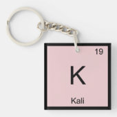 Kali Name Chemistry Element Periodic Table Sleutelhanger (voorkant)