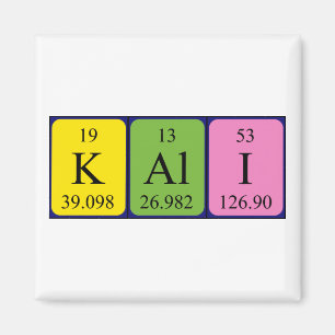 Kali periodieke lijstnaam magnet