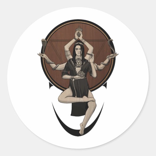 Kali Ronde Sticker (Voorkant)