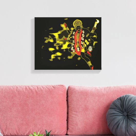 Kali The Dark Goddess Canvas Afdruk (Insitu (Woonkamer))